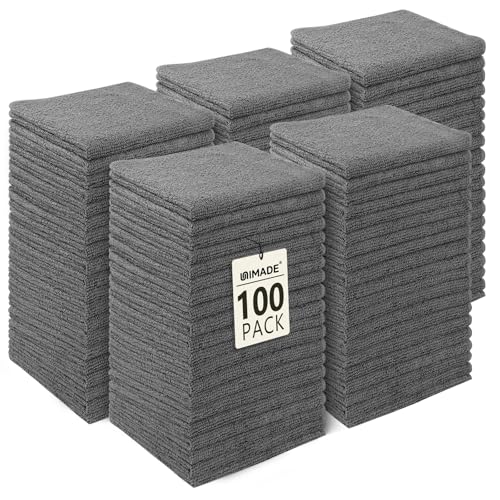 UNIMADE Washcloths Bulk 100 Pack Face Towels, Highly Soft Wash Cloths - color: Grey, size: 100Pack