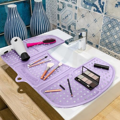 Sink Topper Bathroom Sink Cover for Counter Space, Large Lavender - color: Lavender, size: Large