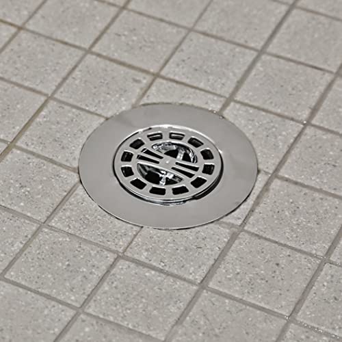 Danco Snap-in Shower Drain Cover with in-Drain Hair Catcher, 4-1/4" Round, Chrome Strainer, (10529) - color: Chrome Finish, size: Pack of 1, style: Circle In-Drain