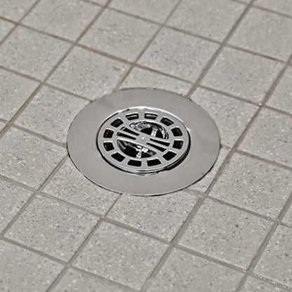 Danco Snap-in Shower Drain Cover with in-Drain Hair Catcher, 4-1/4" Round, Chrome Strainer, (10529) - color: Chrome Finish, size: Pack of 1, style: Circle In-Drain