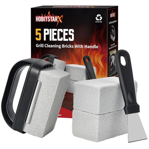 Griddle Cleaning Kit for Blackstone,Heavy-Duty Cleaning Stone Brick,5-Pack - color: Gray