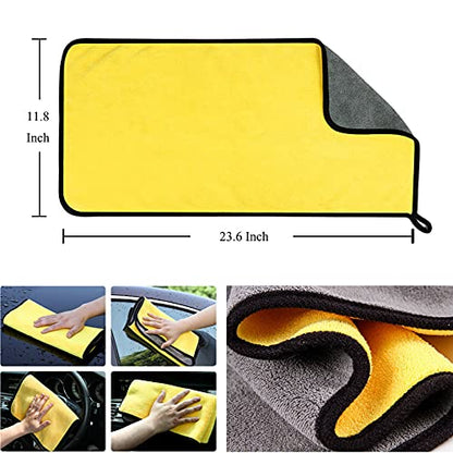 LumiMokki 62-Inch Car Wash Mop Kit with Long Handle Brush for Cars Trucks