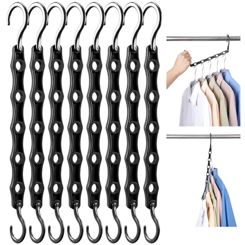HOUSE DAY Space Saving Hangers 16 Pack, Closet Organizers and Storage - color: Black, size: 16 Pack