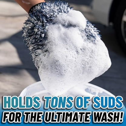 Chemical Guys, The Dually Dual-Fiber Wet-Dry Microfiber Wash Mitt, Blue - size: 1 Pack, style: Wash Mitt