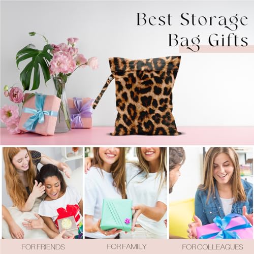 Wet Bag for Swimsuit, Beach Travel Essentials Wet Dry Bag, for Sunscreen Toiletry Dirty Clothes Yoga Gym Diaper, Friends Summer Beach Vacation Gifts. Leopard - color: Leopard
