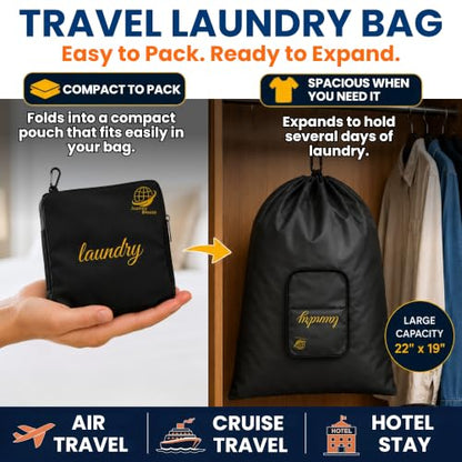 Travel Laundry Detergent Sheets with Laundry Bag and Strong Portable Clothesline – Laundry Detergent Sheets, Foldable Laundry Bag & Elastic Travel Clothesline for Hotels, Cruises & Trips - style: Pocket Sheets (50) + Laundry Bag + Light Clothesline