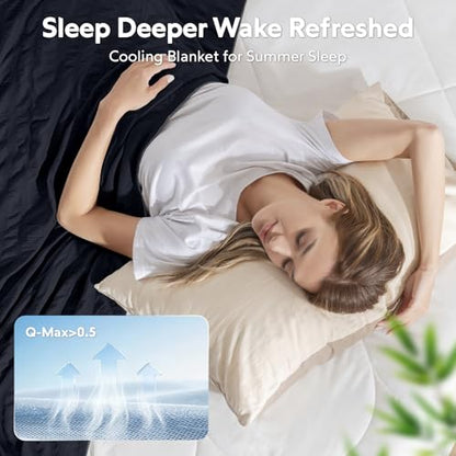 GEMBED Summer Cooling Blanket for Hot Sleepers - King Size, 90"x108" - color: Black, size: King (108"x90")