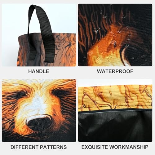 Fall Laundry Basket Waterproof Laundry Hamper Foldable Laundry Bag with Handles for Bedroom, Bathroom, Office, Clothes Storage - color: Fall
