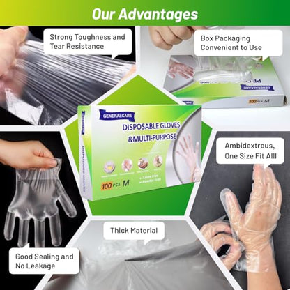 Disposable TPE Cooking Gloves, Ideal for Cleaning and Food Prep, Latex & Powder Free, Food safe - size: X-Large, style: 100pcs