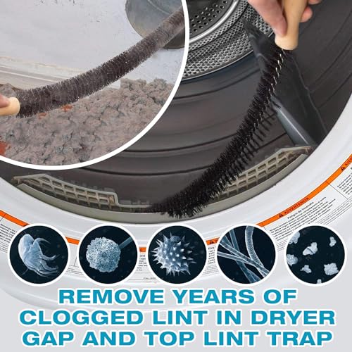 Sealegend 15-Piece 25-Feet Dryer Vent Cleaner Kit, Dryer Cleaning Tools, Omnidirectional Dryer Lint Vacuum Attachment, Dryer Vent Brush, Universal Vacuum & Dryer Adapters (Blue) - size: 25 feet