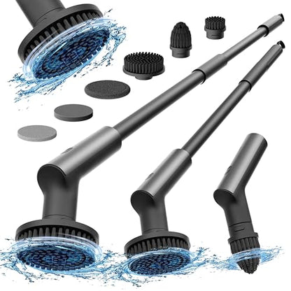 HOTO Cordless Electric Spin Scrubber, 6 Brush Heads, for Bathroom, Tile