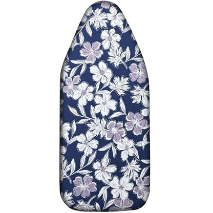 Small Ironing Board Cover Scorch Resistant, Table top Ironing Cover with Padding Heat Reflective Heavy Duty Pad(White Purple Flower, 12.5"x32") - color: White Purple Flower