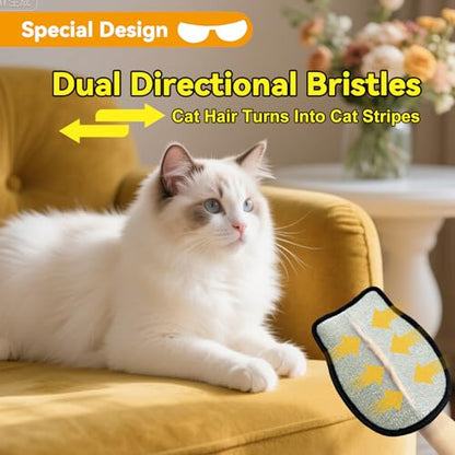 Pet Hair Removal Glove - Washable Reusable, 2pcs - color: 2pcs-Yellow Black
