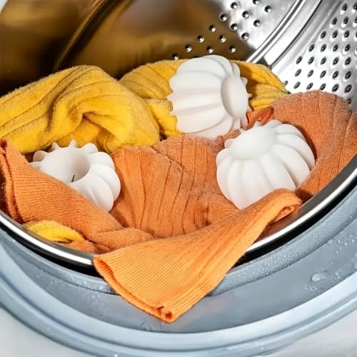 Reusable Magic Laundry Balls for Washing Machine, Anti-Tangle Anti-Stain Cleaning Tool, Pet Hair Remover & Lint Catcher, Manual Fur Catcher, No Electricity Needed (White,3pcs) - color: White, size: 3pcs