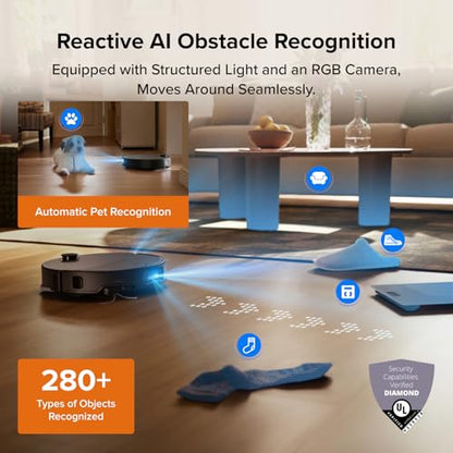 roborock Qrevo Edge 2 Robot Vacuum and Mop, 25,000Pa, 3.14'' Ultra-Slim - color: Black01