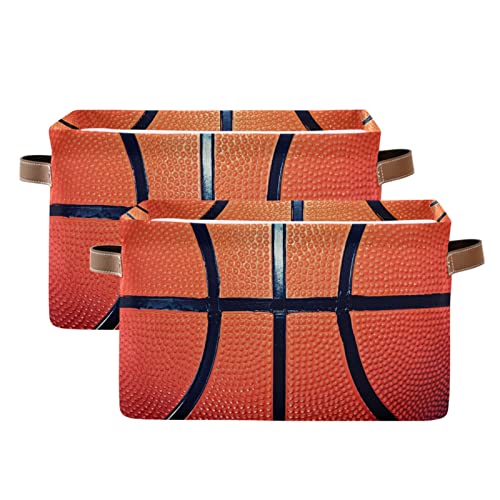 Sport Basketball Storage Bin Canvas Toys Storage Basket Bin Large Storage Cube Box Collapsible with Handles for Home Office Bedroom Closet Shelves，1 pc - color: Basketball, size: 1 pc