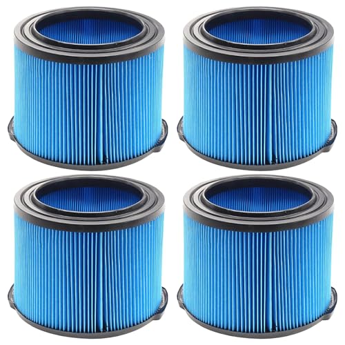4 Pack VF3500 Replacement Filter for Rid gid Wet Dry Vac filters 3-4.5 Gallon Vacuums, Fits WD3050, WD4070, WD4080, WD4522, 4000RV, 4500RV - size: 4x VF3500