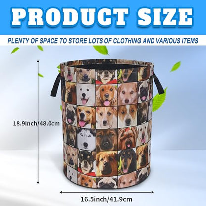 Cute Dog Pet Laundry Basket Foldable Oxford Cloth Hamper 18.9 x 16.5 Inch - color: Cute Dog