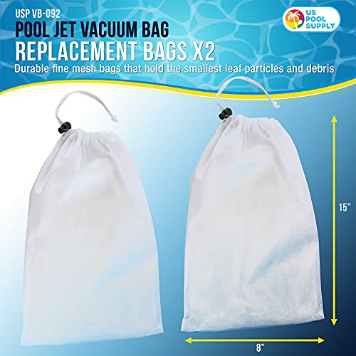 U.S. Pool Supply Replacement Pool Jet Vacuum Bag, 2 Pack - Universal Fit