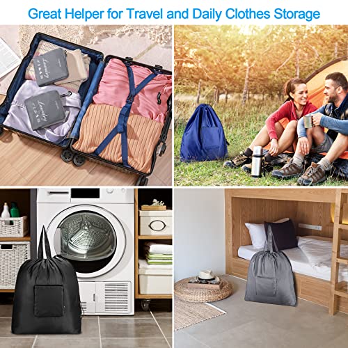 GOGOODA Travel Laundry Bags with Drawstring Closure XL Large with Handle - color: Grey