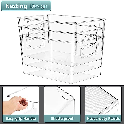 Sorbus Fridge Organizers and Storage, Clear Plastic Bins (Large, 8 Pack) - size: Large, style: 8 Pack