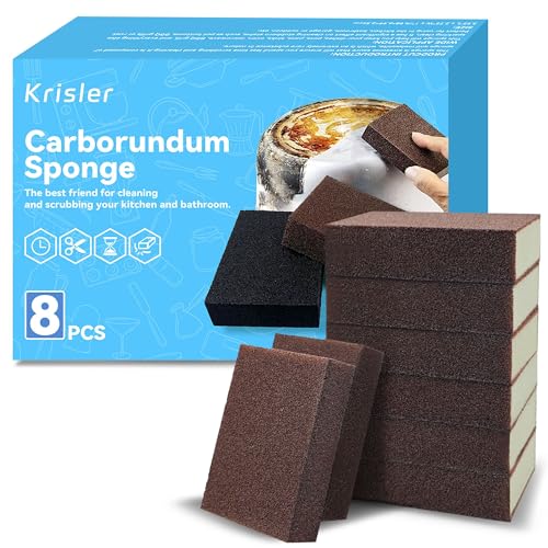 Krisler 8pc Brown Carborundum Sponge(thickness-1inch) - size: Brown 1 Inch (Pack of 8)