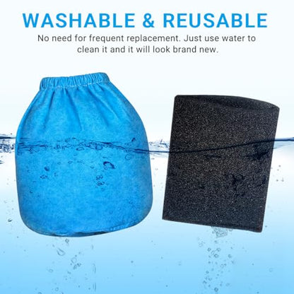 8 Pack VRC2 Vacuum Filters Fit for Armor All 2.5 Gallon Wet Dry Vac: AA255W