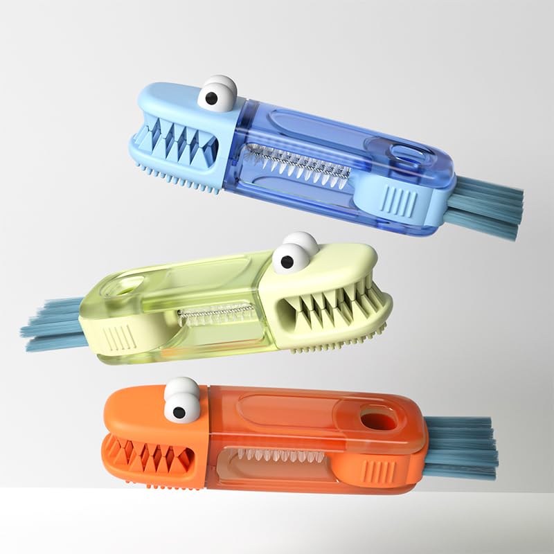 4-in-1 Bottle Cleaning Brush Set, Multifunction Silicone Cup Lid Gap Cleaner, Home Kitchen Crevice Cleaning Tools, 3 Pcs, Multicolor - color: 3 Pcs Multicolor