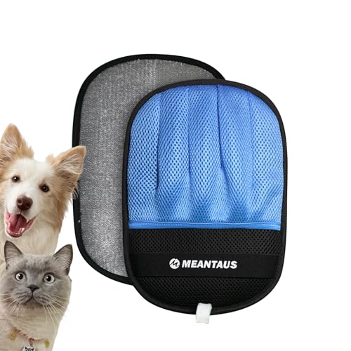 Reusable Electrostatic Pet Hair Removal Glove for Dogs & Cats with Self-Cleaning Pad - Works on Furniture, Clothing, Bedding & Car Seats - style: Upgraded – With Self-Cleaning Pad