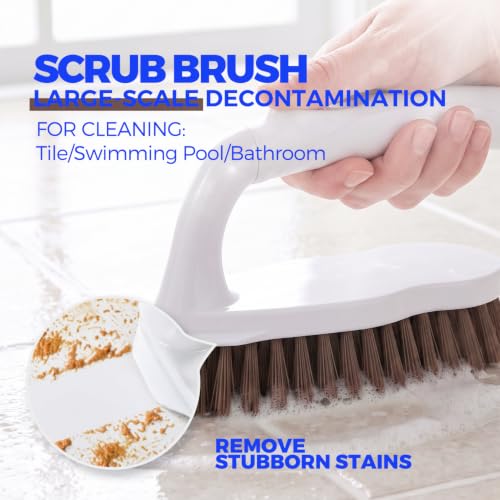 Holikme 7 Pack Cleaning Brush Scrub Brush Kitchen Brush for Floor,Brown - color: Brown