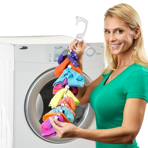 Sock Laundry Solution for Washing Drying & Storing Socks in Pairs, Clip & Hold Socks in Washer Dryer & Closet 2-Pack - color: Pink