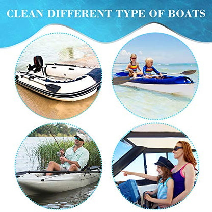 Outus 8 Pack Boat Erasers for Cleaning Magic Scuff Sponge Boating Erasers Accessories Gifts Hull Cleaner Vinyl Seat Cleaner All Purpose Scrubber Kitchen Bathroom Shower Oven Cleaning Supplies - style: Wave