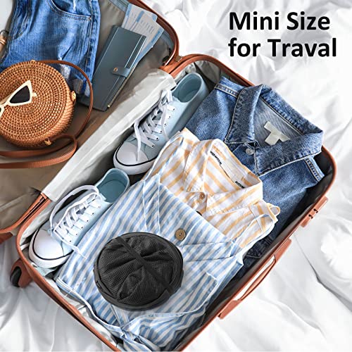 TECHMILLY Collapsible Mesh Pop Up Laundry Hamper with Sturdy Handles and Side Pocket - Portable Foldable Clothes Baskets for Dorm, Bathroom & Travel Storage (Black, 3 Packs) - color: Black, size: 3 Pack
