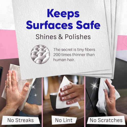 Kaywos Cloth Premium Microfiber Cleaning Cloth - Streak-Free Highly Absorbent Towels for Cars, Kitchen, Glass, and Automotive Surfaces Soft Lint-Free Reusable Multipurpose Cleaning Rag