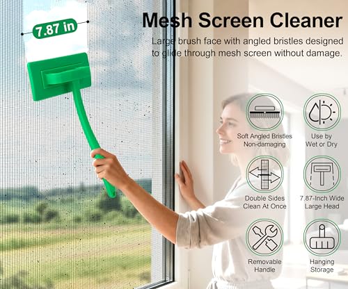 MyLifeUNIT Mesh Screen Cleaner, Detachable Window Screen Cleaning Brush