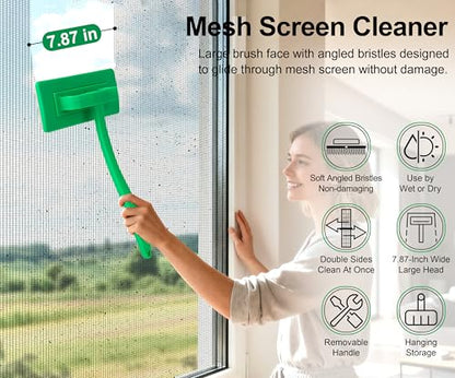 MyLifeUNIT Mesh Screen Cleaner, Detachable Window Screen Cleaning Brush