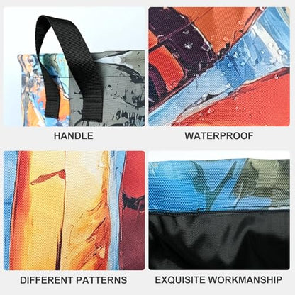 Surfboard Laundry Basket Waterproof Laundry Hamper Foldable Laundry Bag with Handles for Bedroom, Bathroom, Office, Clothes Storage - color: Surfboard