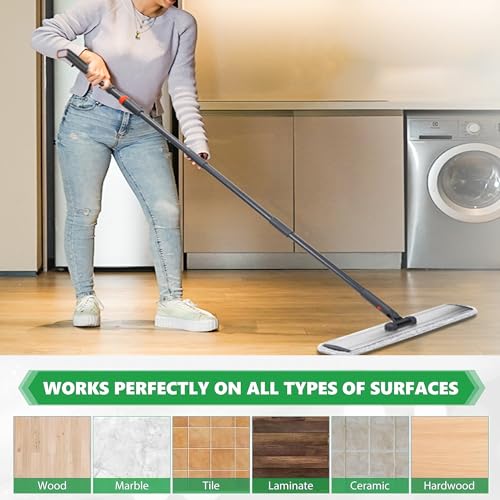 18 in Microfiber Mop Large Wet Flat Mops for Floor Cleaning - size: 18 IN