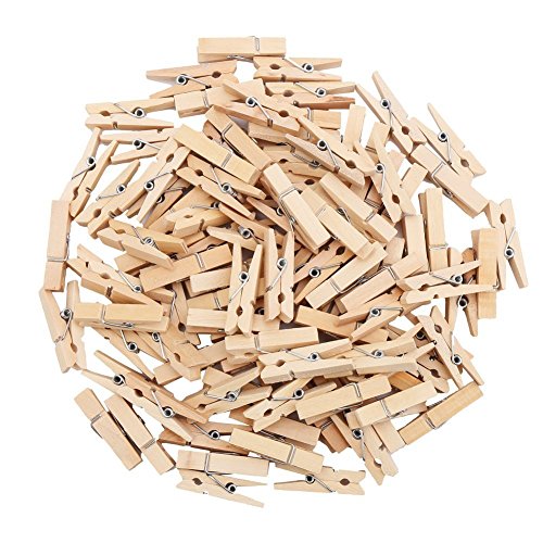 DECORA 3.5cm Sturdy Natural Wooden Mini Clothespin 100 Pieces in One Package - color: Natural, size: 3.5cm/100pcs