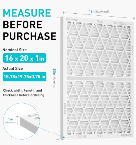 Refillable 16x20x1 Air Filter MERV 8, Reusable Frame & 6 Refills - size: 16" x 20" x 1"