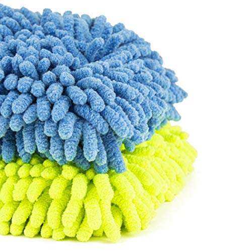 Zwipes Chenille Microfiber Premium Scratch-Free Car Wash Mitt, 2-Pack, Color may vary - size: 2 Wash Mitts