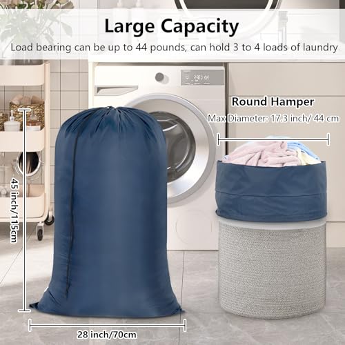 OTraki 28x45 Inch Laundry Bag, Dirty Clothes Travel Wash Bag - color: Navy Blue