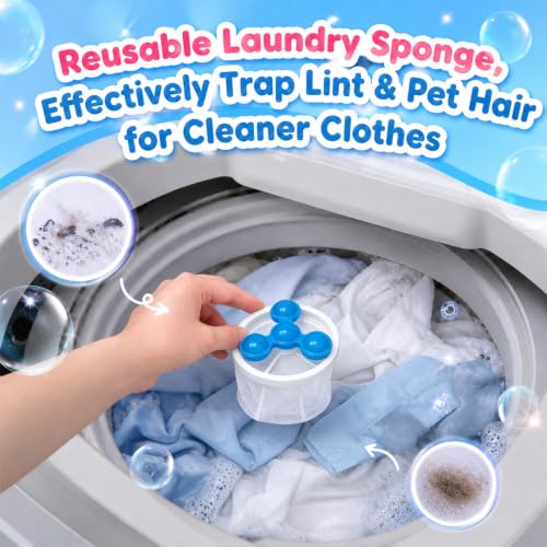 6Pack Washing Machine Hair Filter Mesh Bags,Washing Machine Conical Lint Collectors,Floating Filter,Reusable Washing Machine Hair Collectors for Cat and Dog Hair (6)