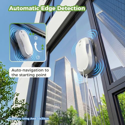 KKI Window Cleaning Robot, Auto-Dual Spray,for High-Rise Windows 4min/㎡ - color: White-gray