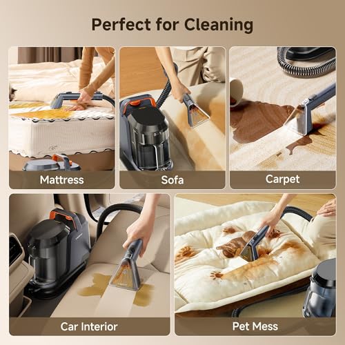 Uwant 18Kpa Carpet Cleaner Machine with Pet Pro Cleaner&Tools Set of 1 - color: Blue-Margaret