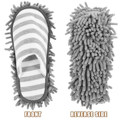 Mop Slippers Washable Cleaning Slipper Cover Reusable Indoor Cleaning Slippers for Floor Cleaning Home Kitchen Bathroom Office 1 Pair