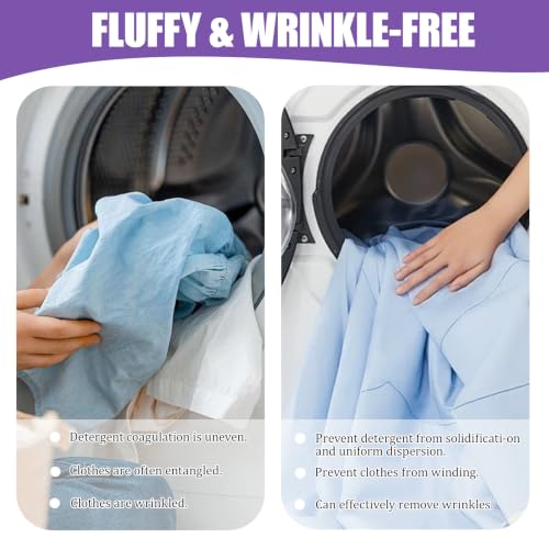 4 Pcs Reusable Laundry Anti Static Balls，Cube Agitator Balls (Purple) - color: Purple