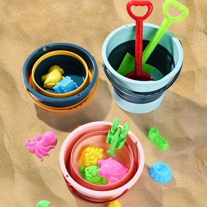 Collapsible Bucket 3PCS 1.3 Gallon/5L Small Foldable Cleaning Buckets - color: Small 3pcs