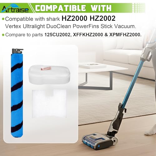 HZ2002 Roller Brush Filter Replacement for Shark Vertex Duo Clean Vacuum - style: HZ2002-Brush Roller