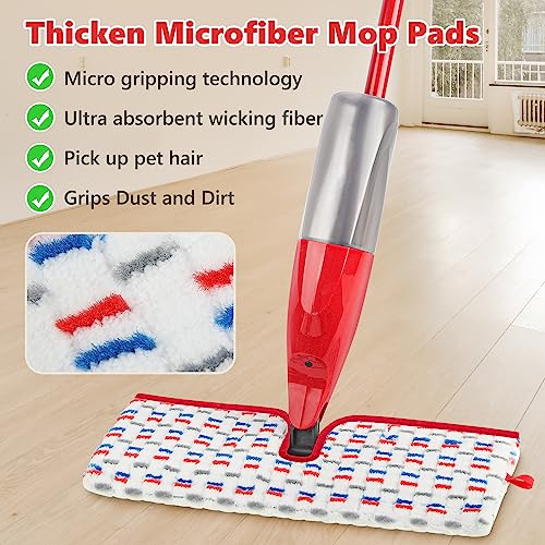 Microfiber Mop Pads Compatible with O-Cedar Promist MAX Spray Mop, Reusable Mop Refills Pads Mop Heads Replacement Thicken Microfiber Pads Wet Dry Pads Dual-Sides Use for Floor Cleaning(3 Pack) - size: 3 PACK
